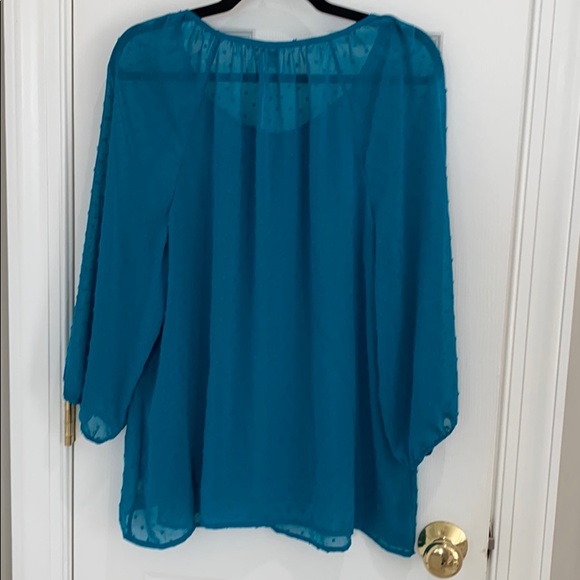 Old Navy Sheer Dot Blouse Tunic - Size XL - Picture 5 of 7